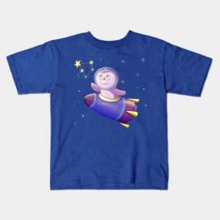 Penguin astronaut Kids T-Shirt